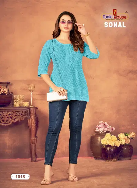 Sonal By Tunic House Viscose Rayon Chikankari Kurta Wholesalers In Surat

